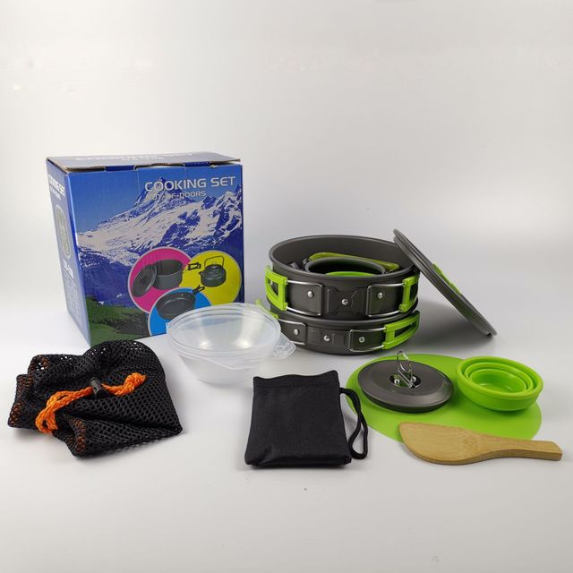 TrailChef Pro™ Lightweight Camping Cookware Set – Foldable Outdoor Pot & Pan Kit