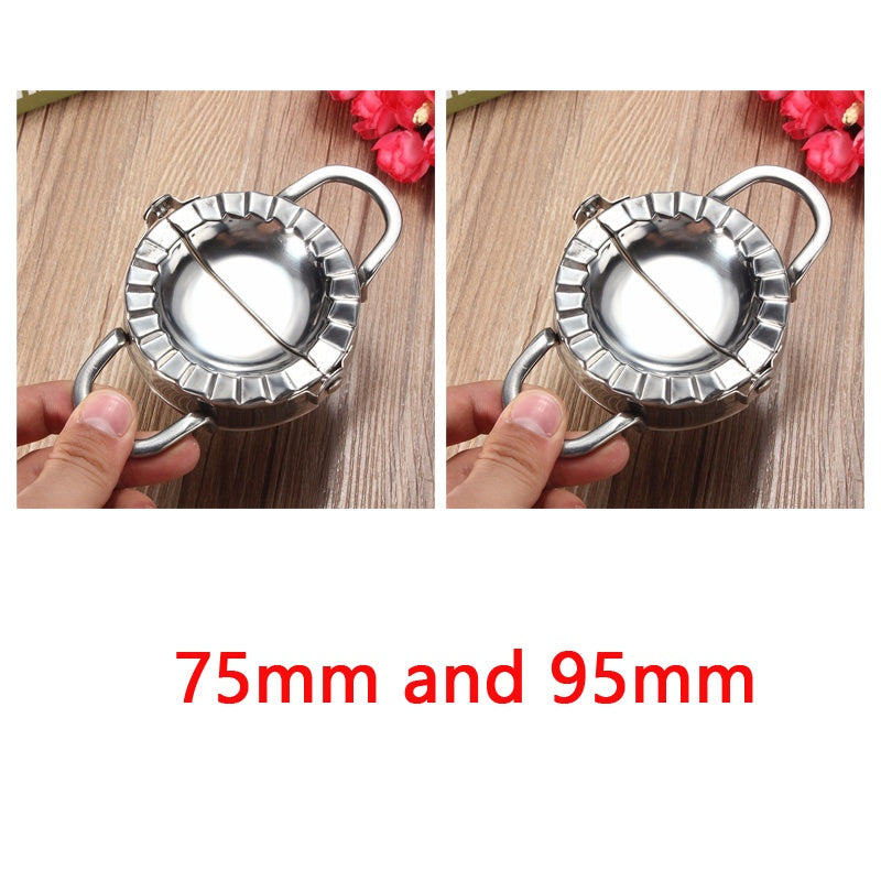 DumpliSeal Pro™ Stainless Steel Dumpling Press – 2-in-1 Dough Cutter & Sealer