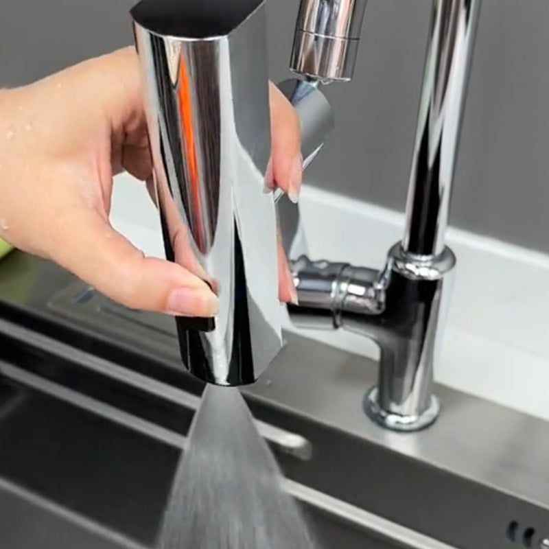 AquaFlow™ 360° Rotating Waterfall Faucet Extender – Splash-Proof Universal Kitchen Nozzle
