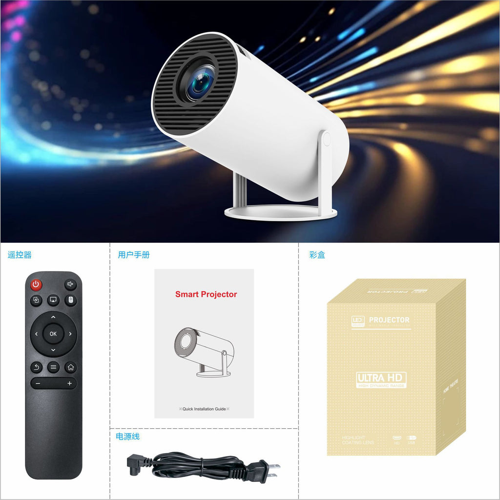 CineBeam Pro™ Smart Portable Projector – 1080P WiFi 6 Bluetooth Mini Home Cinema