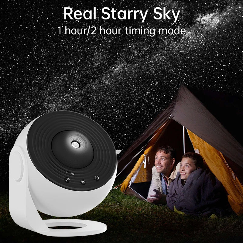 Galaxy Star Projector Night Light – 360° Rotating Starry Sky & Planetarium Lamp for Kids