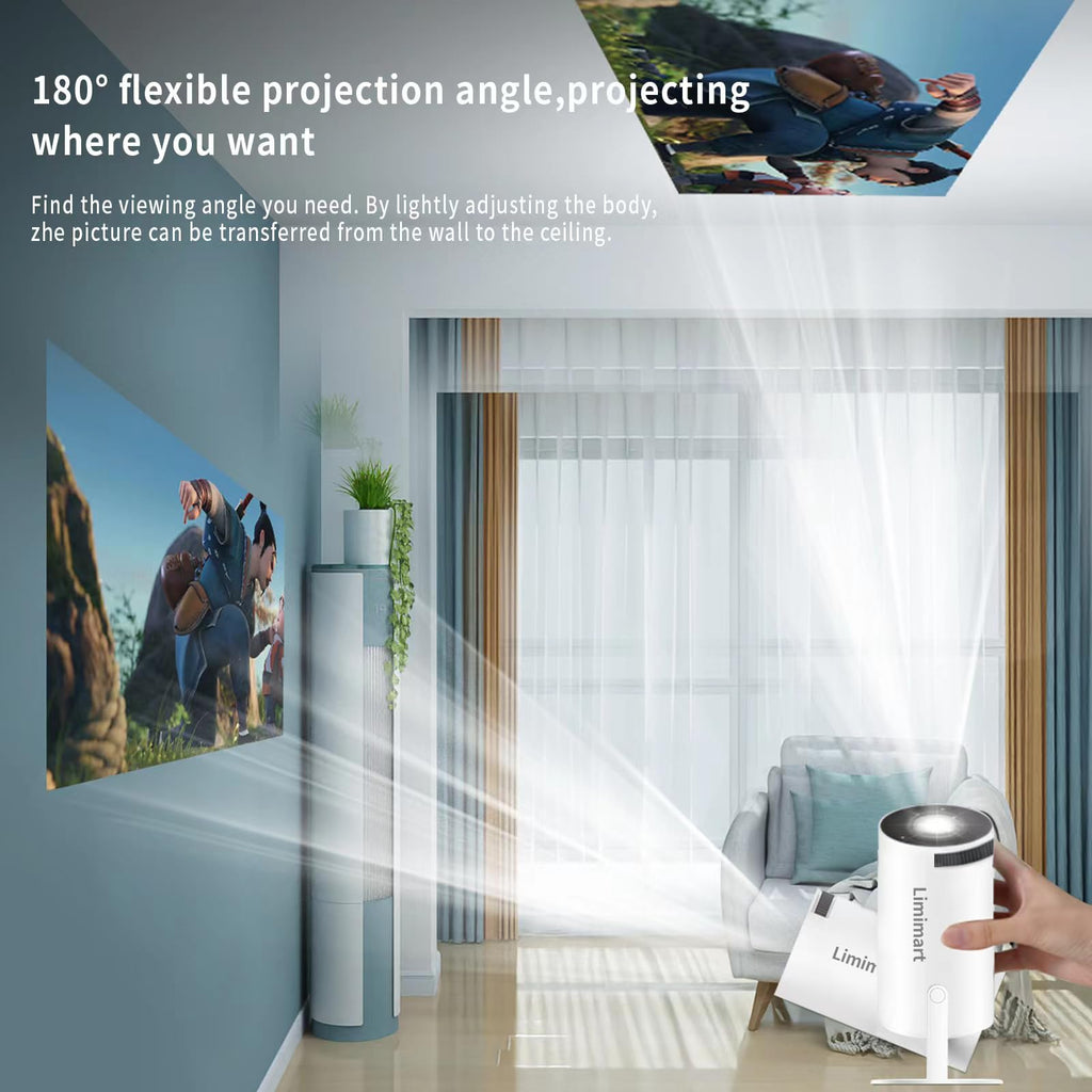 CineBeam Pro™ Smart Portable Projector – 1080P WiFi 6 Bluetooth Mini Home Cinema