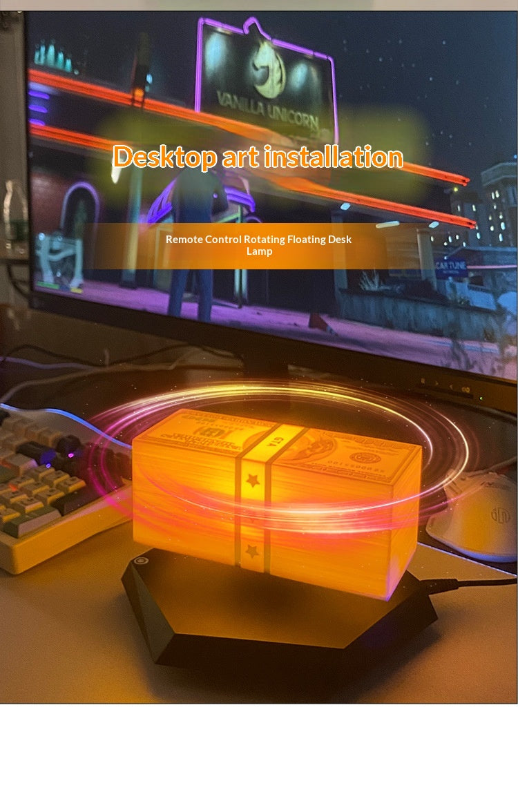 LevitaCash™ Magnetic Floating Money Lamp – LED Atmosphere Night Light