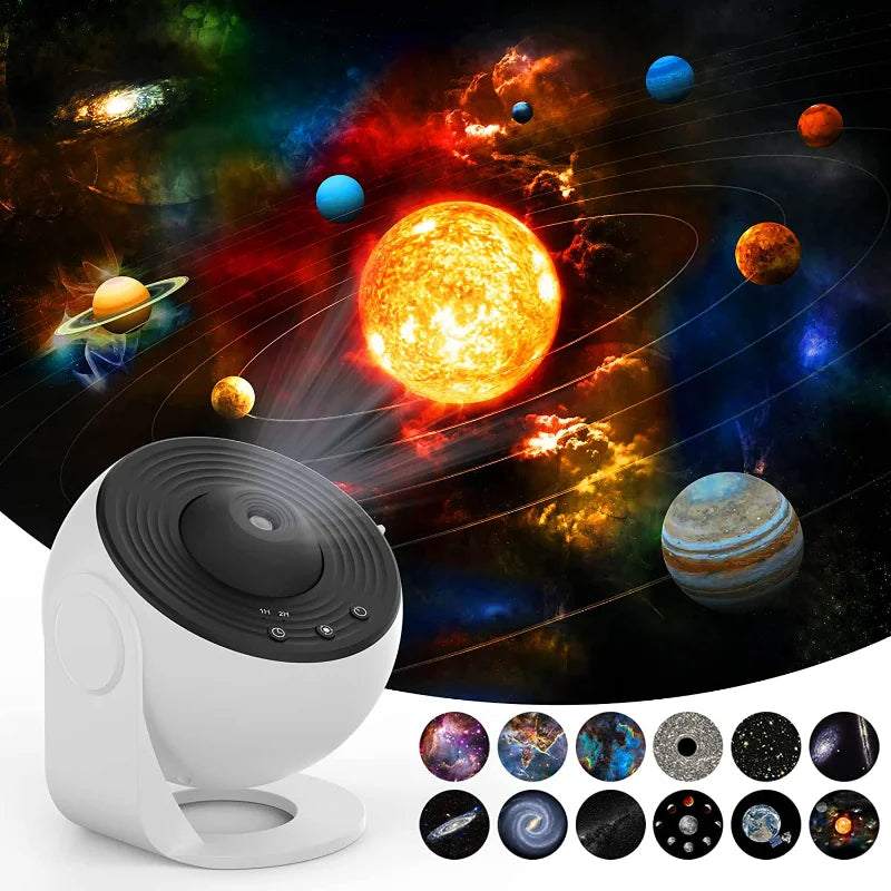 Galaxy Star Projector Night Light – 360° Rotating Starry Sky & Planetarium Lamp for Kids
