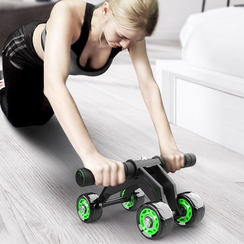 AbRoller Max™ 4-Wheel Core Trainer – Stable Home Fitness Abdominal Roller