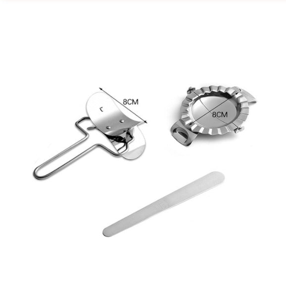 DumpliSeal Pro™ Stainless Steel Dumpling Press – 2-in-1 Dough Cutter & Sealer