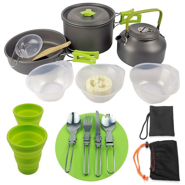 TrailChef Pro™ Lightweight Camping Cookware Set – Foldable Outdoor Pot & Pan Kit