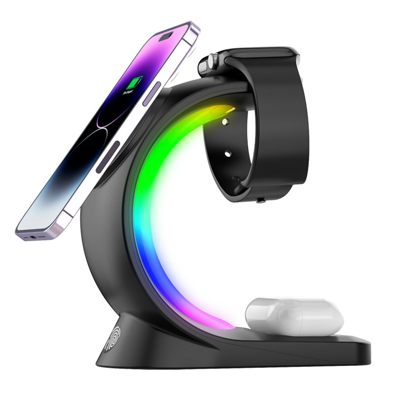 GlowCharge™ 4-in-1 Magnetic Wireless Charging Station with RGB Light