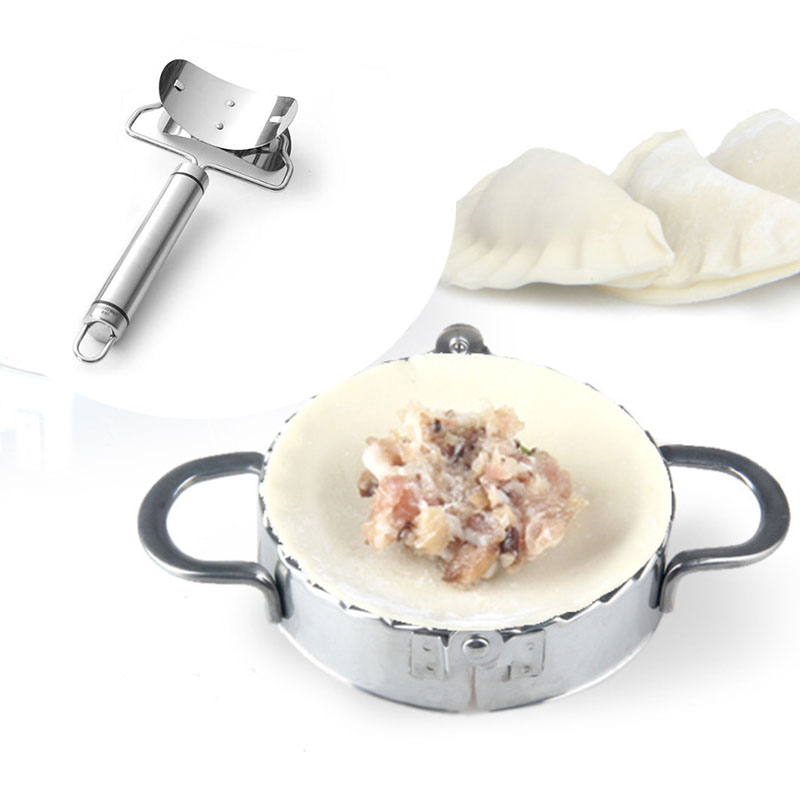DumpliSeal Pro™ Stainless Steel Dumpling Press – 2-in-1 Dough Cutter & Sealer