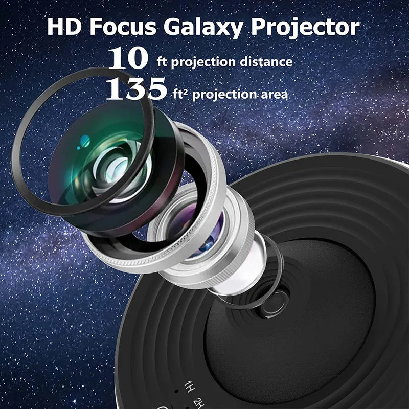 Galaxy Star Projector Night Light – 360° Rotating Starry Sky & Planetarium Lamp for Kids