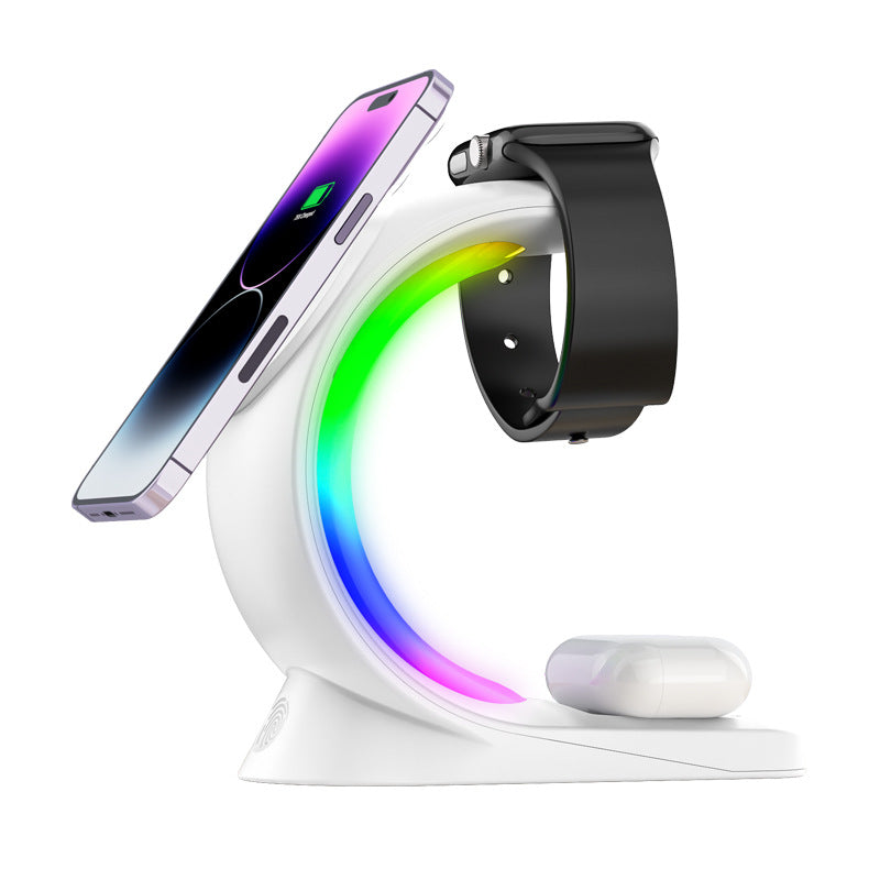 GlowCharge™ 4-in-1 Magnetic Wireless Charging Station with RGB Light