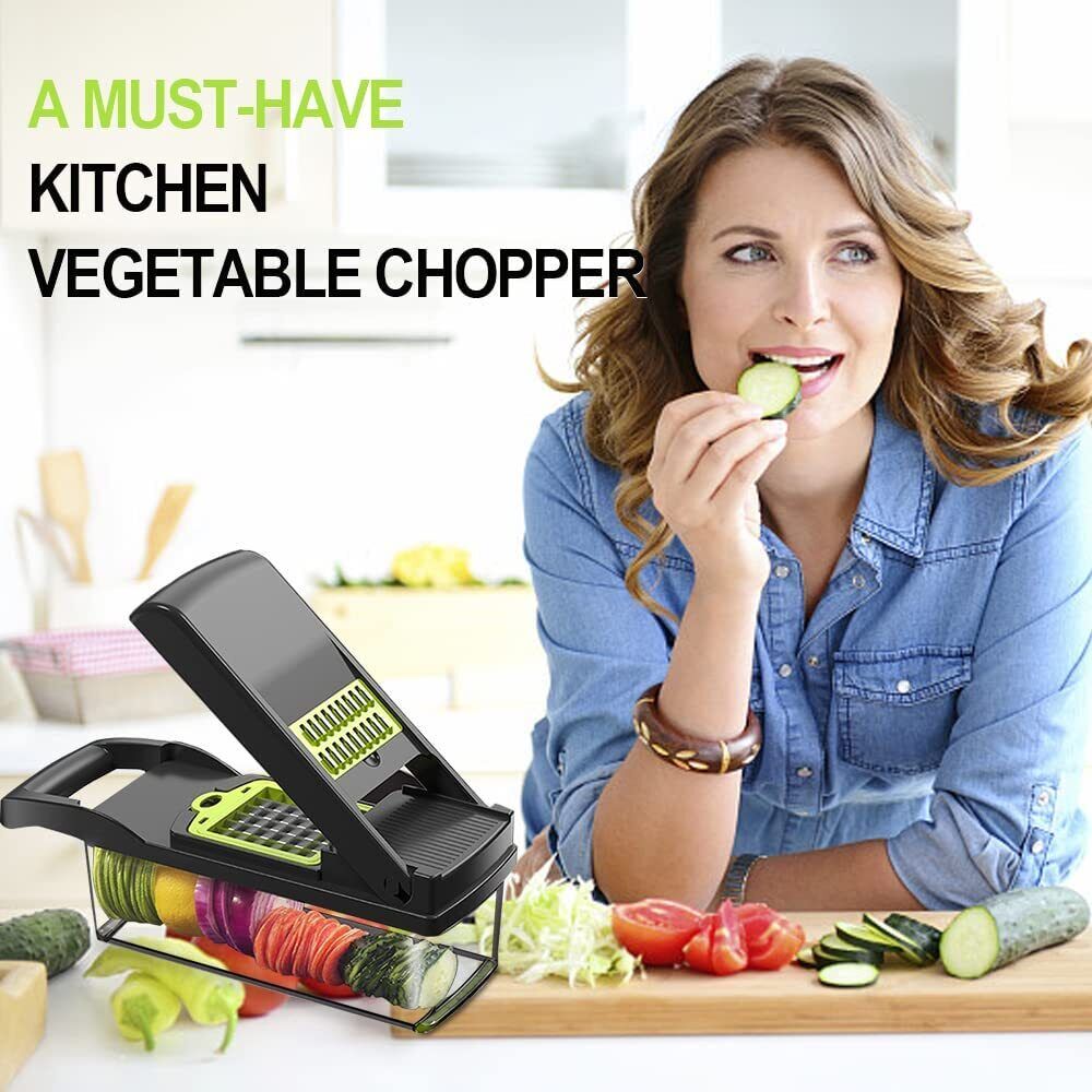 SliceMaster Pro™ 16-in-1 Vegetable Chopper – Multi Blade Salad Slicer & Peeler Set