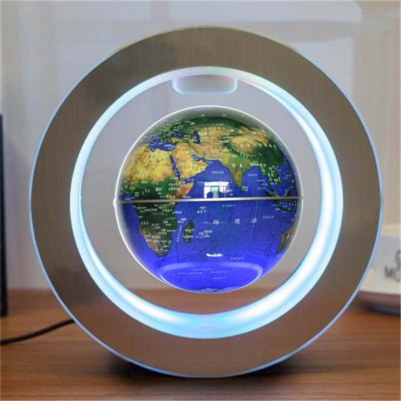 Magnetic Levitation Floating Globe Lamp – LED World Map Anti-Gravity Rotating Globe Light
