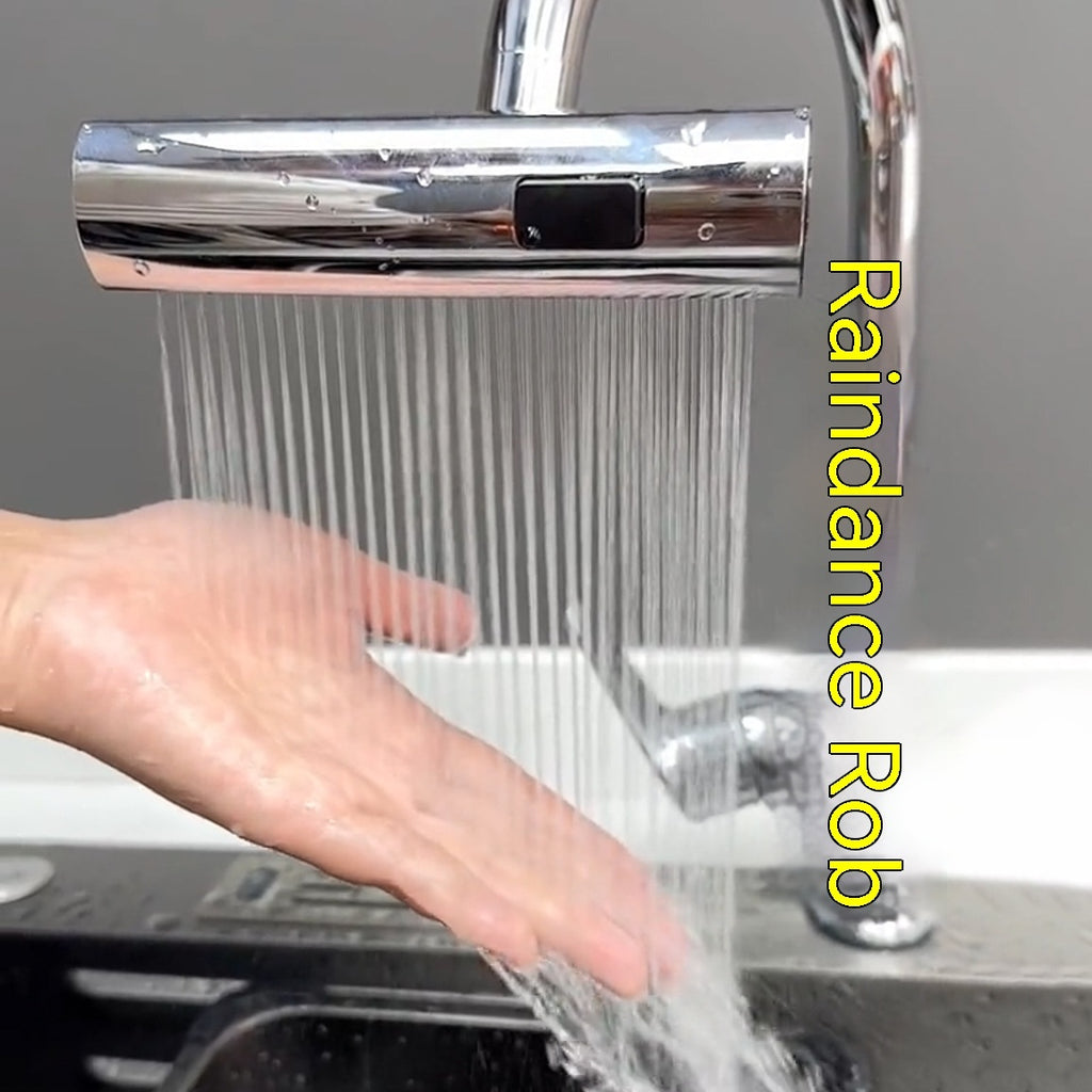 AquaFlow™ 360° Rotating Waterfall Faucet Extender – Splash-Proof Universal Kitchen Nozzle
