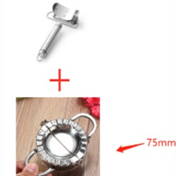 DumpliSeal Pro™ Stainless Steel Dumpling Press – 2-in-1 Dough Cutter & Sealer