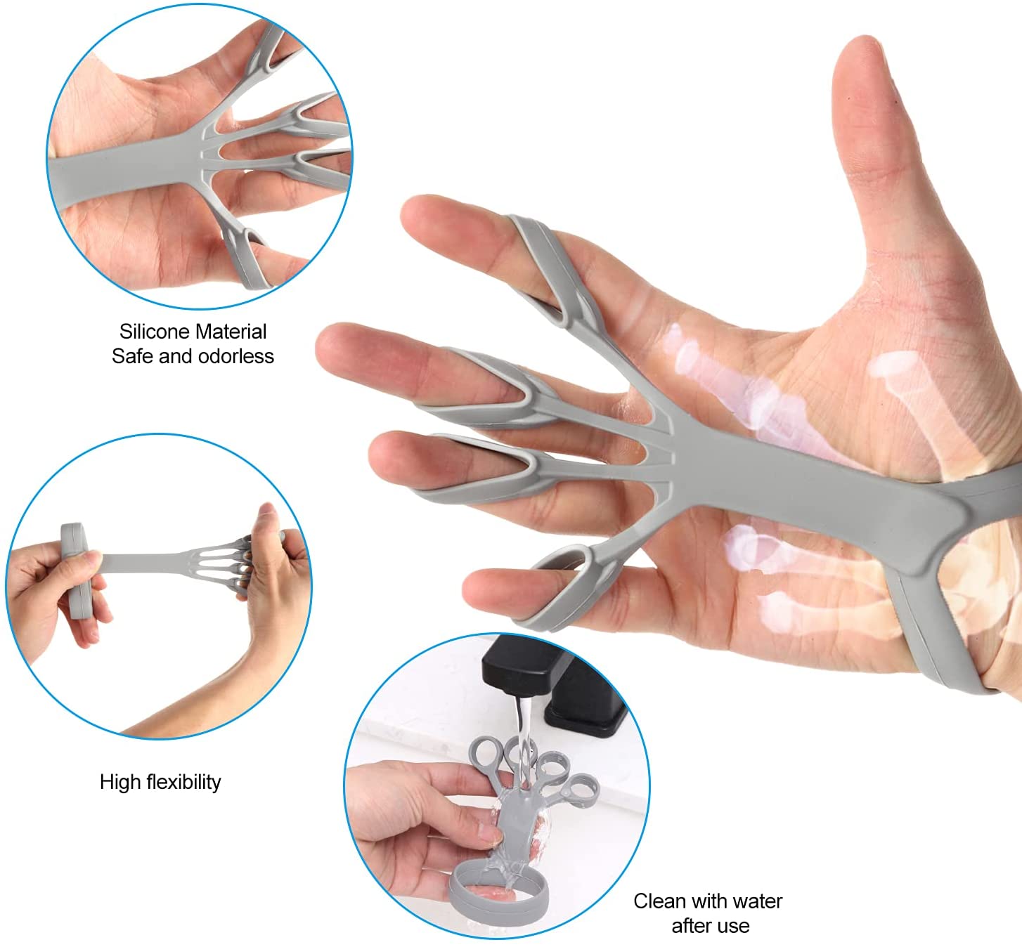 FingerFlex Pro™ Silicone Finger Stretcher – Hand Strength & Arthritis Relief Trainer