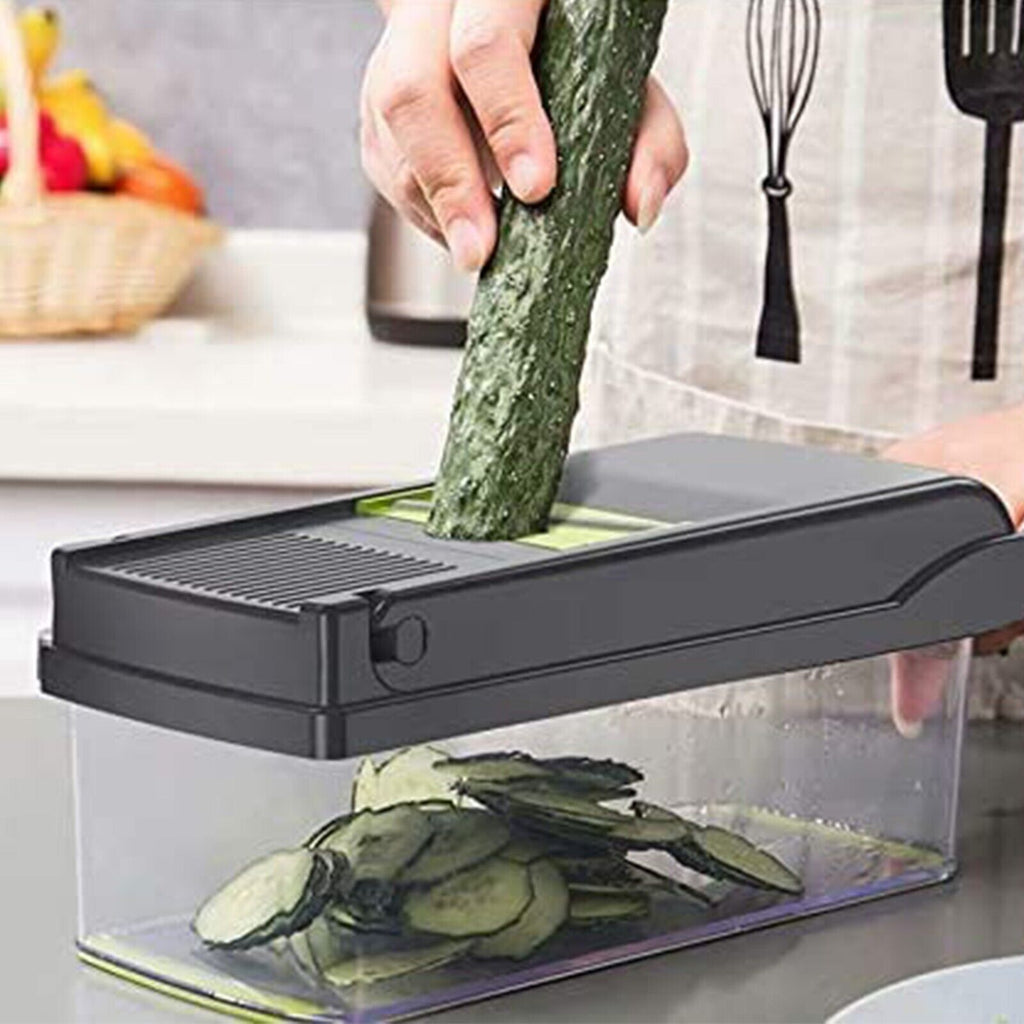 SliceMaster Pro™ 16-in-1 Vegetable Chopper – Multi Blade Salad Slicer & Peeler Set