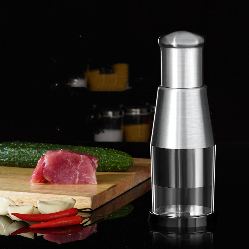 GarliChop Pro™ Manual Garlic & Onion Press Chopper – Stainless Steel Veggie Cutter